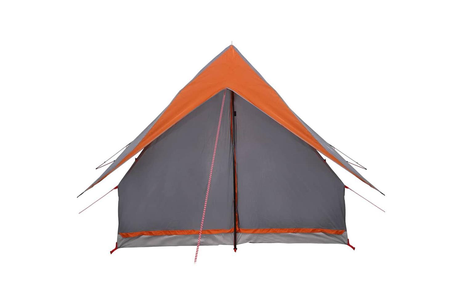 Vidaxl Family Tent With Roof Grey And Orange 220 X 220 X 184 Cm-4