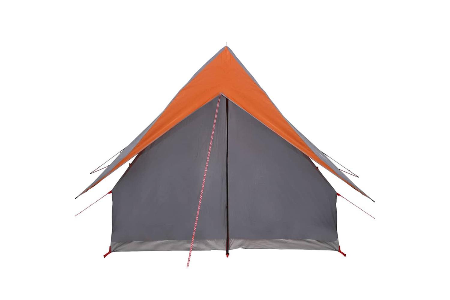 Vidaxl Family Tent With Roof Grey And Orange 220 X 220 X 184 Cm-6