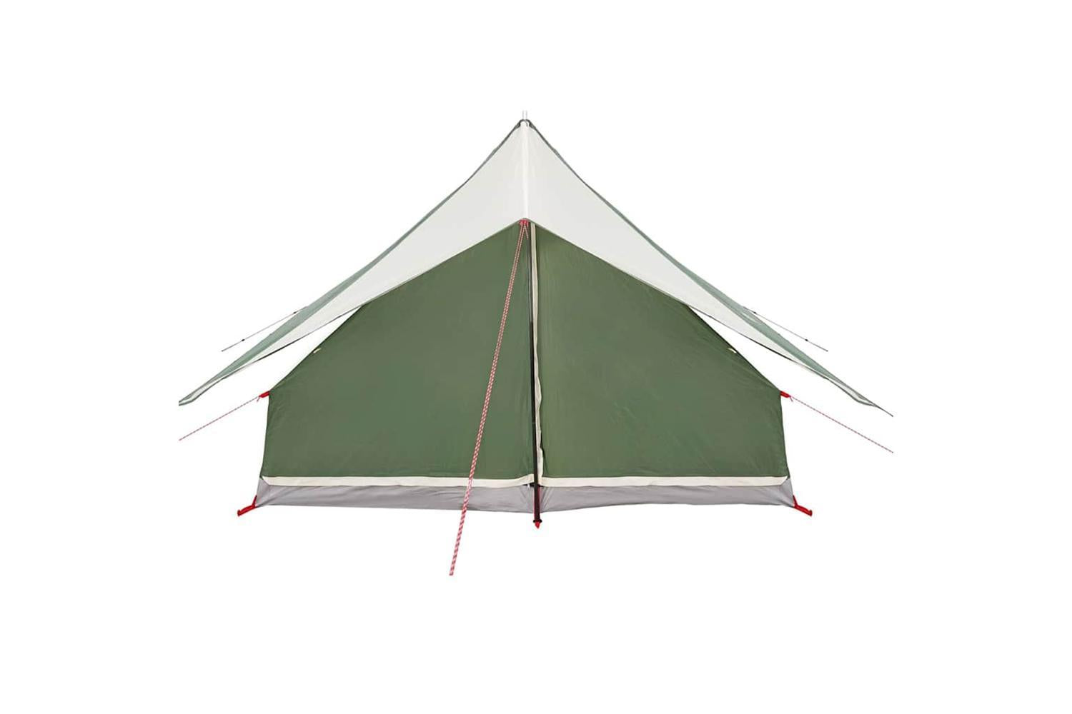 Vidaxl Family Tent With Roof Green And White 256 X 256 X 185 Cm-4