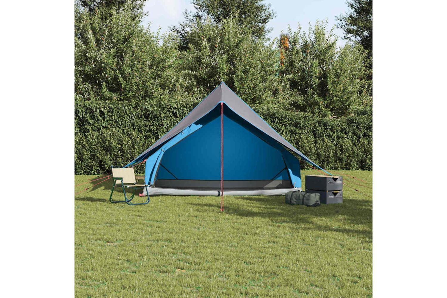 Vidaxl Family Tent With Roof Blue And Grey 256 X 256 X 185 Cm-3