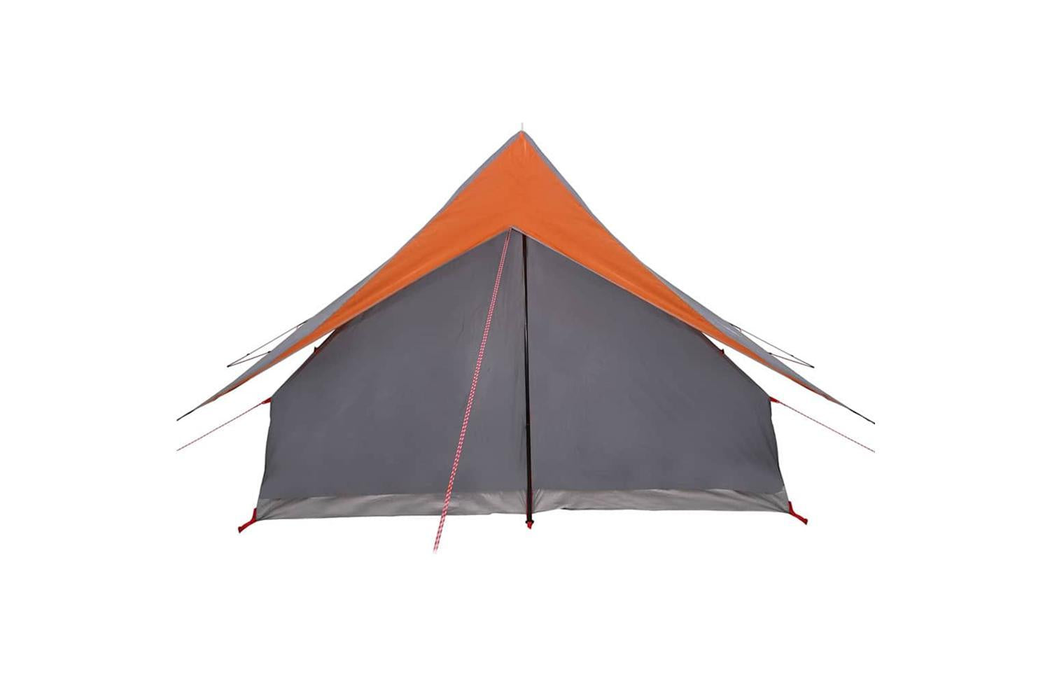 Vidaxl Family Tent With Roof Grey And Orange 256 X 256 X 185 Cm-6