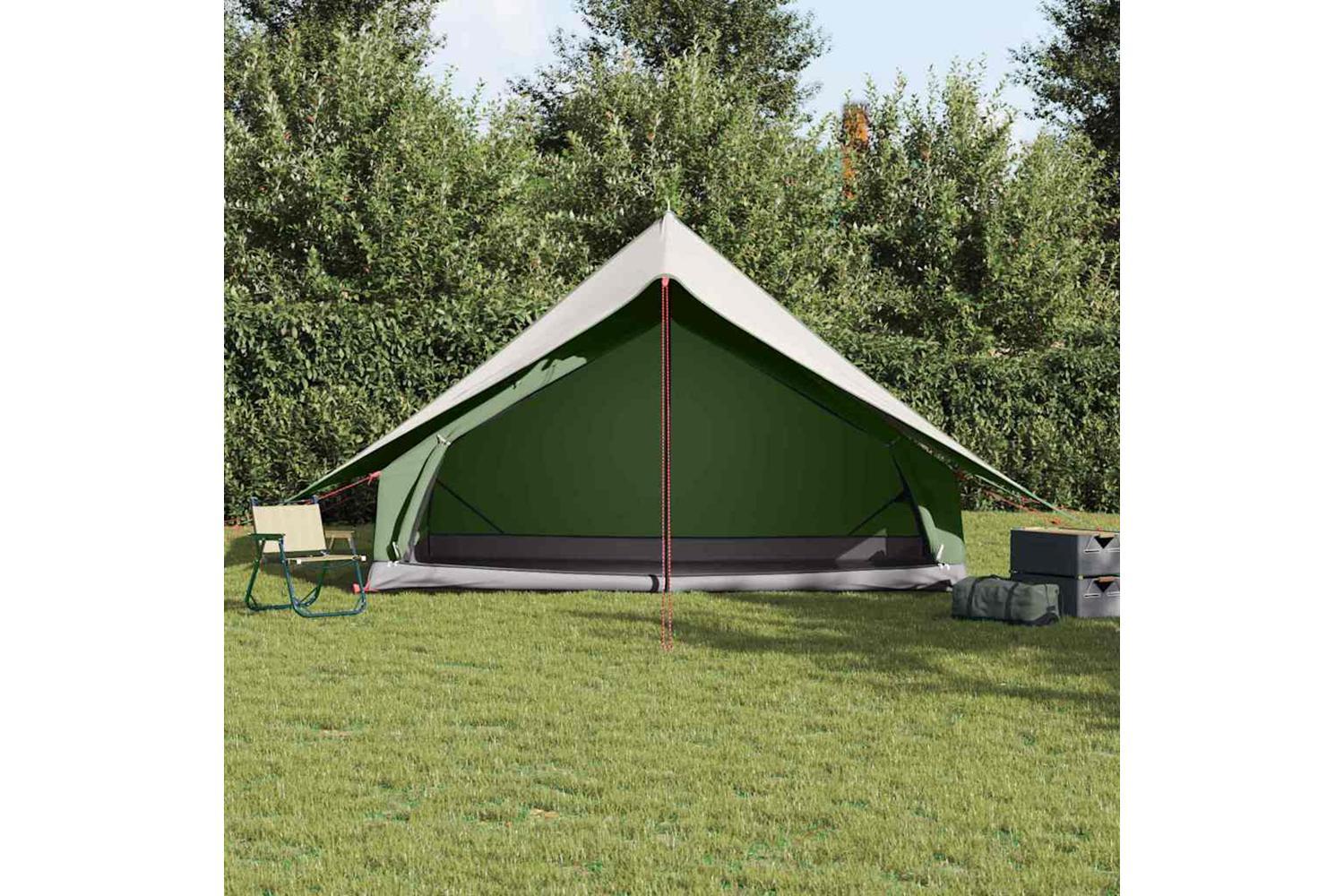 Vidaxl Family Tent With Roof Green And White 315 X 286 X 200 Cm-3