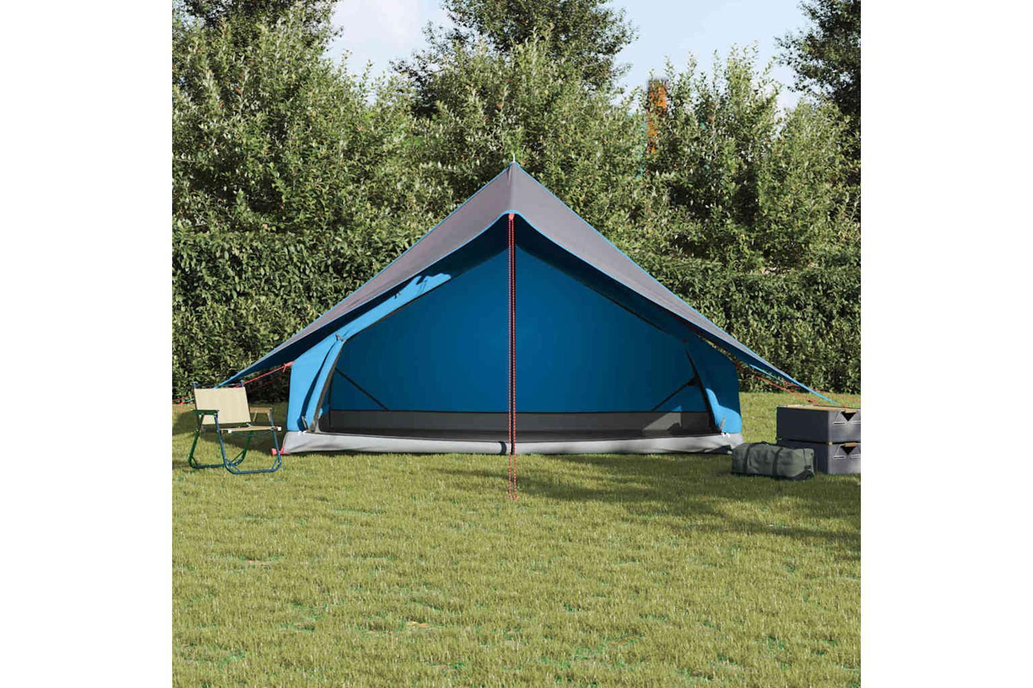 Vidaxl Family Tent With Roof Blue And Grey 315 X 286 X 200 Cm-3