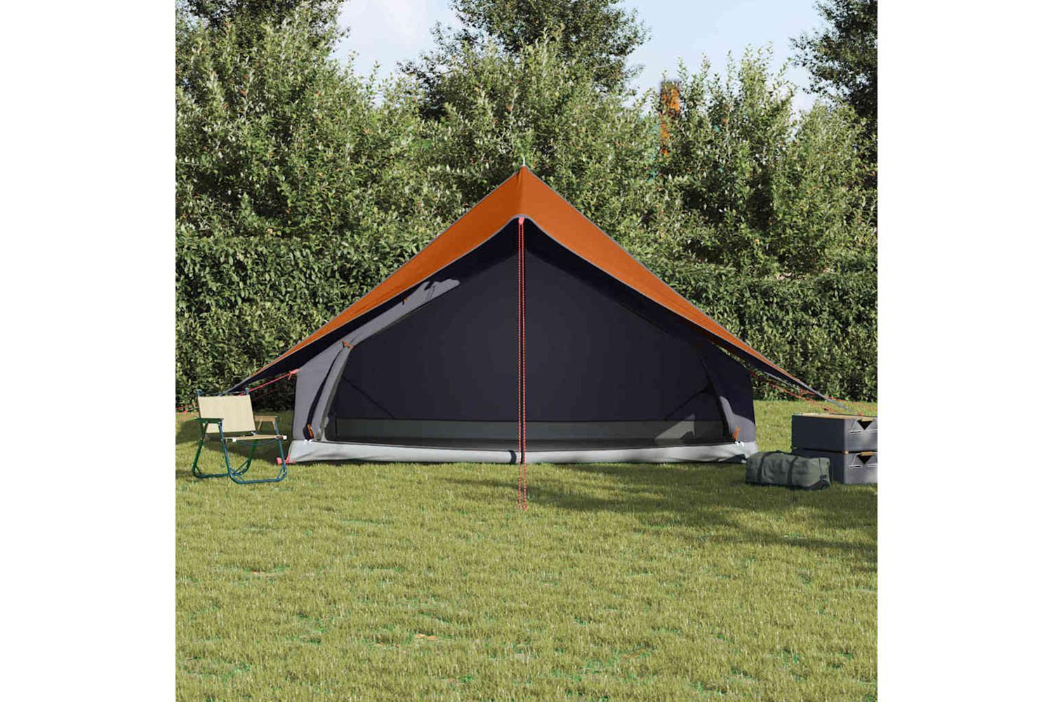 Vidaxl Family Tent With Roof Grey And Orange 315 X 286 X 200 Cm-3