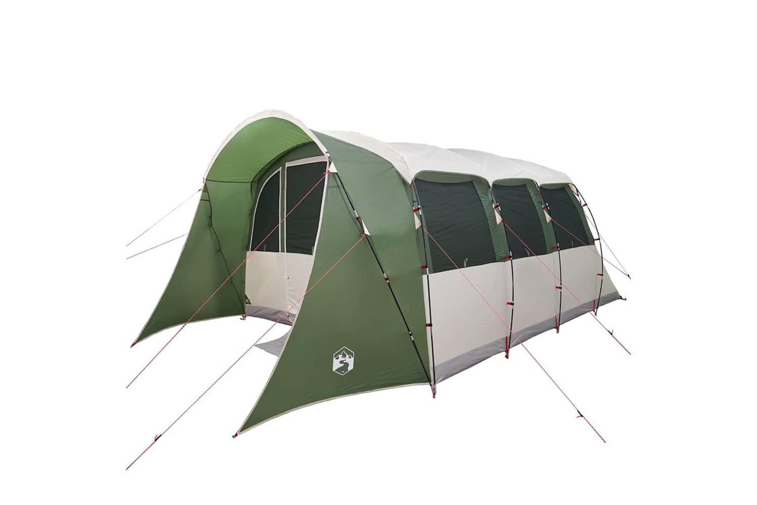 Vidaxl Family Tent With Roof Green And White 576 X 325 X 213 Cm-2