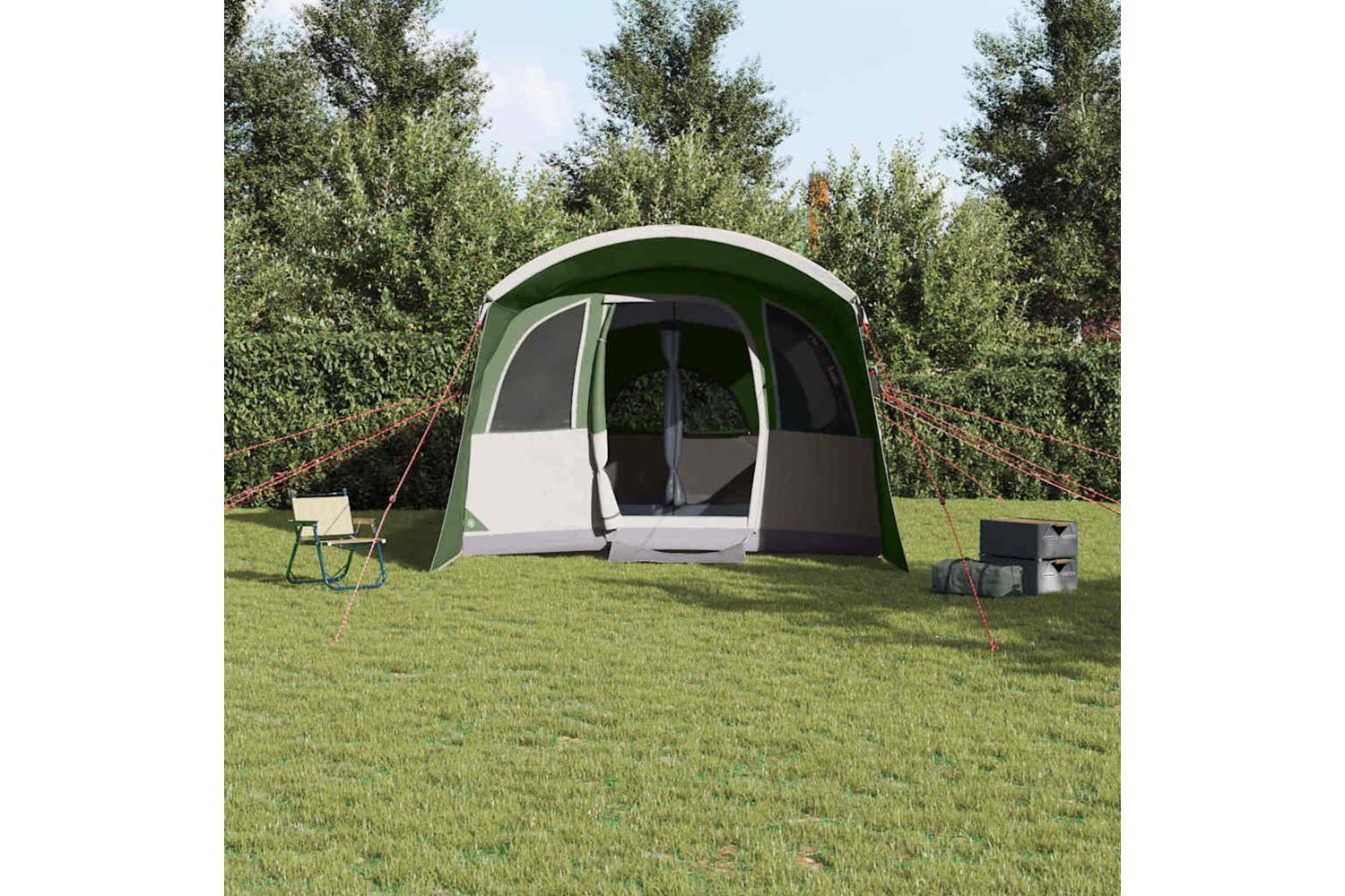 Vidaxl Family Tent With Roof Green And White 576 X 325 X 213 Cm-3