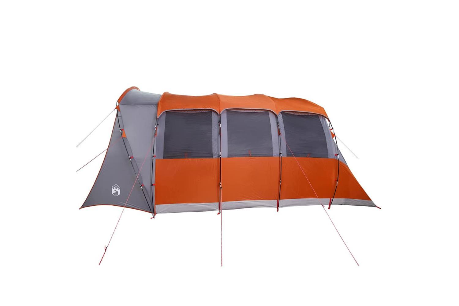 Vidaxl Family Tent With Roof Grey And Orange 576 X 325 X 213 Cm-5