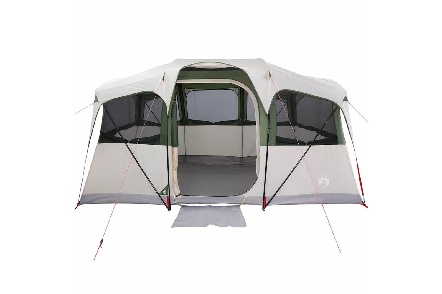 Vidaxl Family Tent With Roof White And Green 435 X 255 X 216 Cm-10