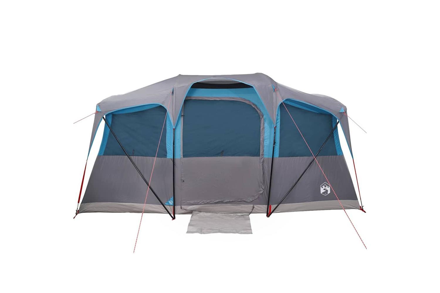 Vidaxl Family Tent With Roof Blue And Grey 435 X 255 X 216 Cm-4