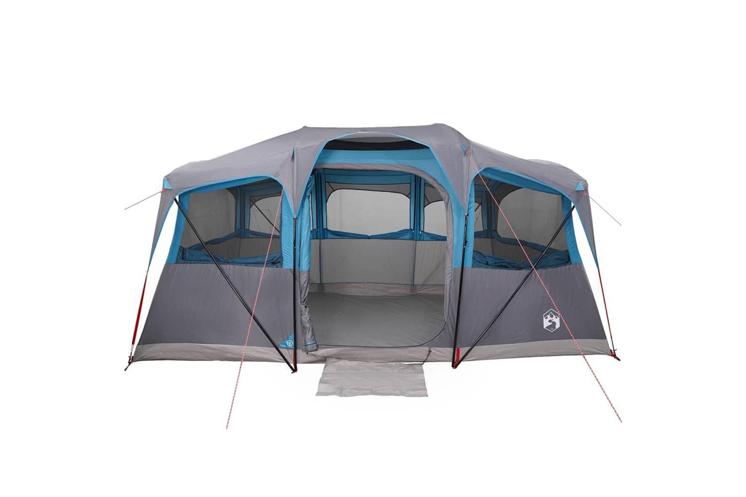 Vidaxl Family Tent With Roof Blue And Grey 435 X 255 X 216 Cm-10