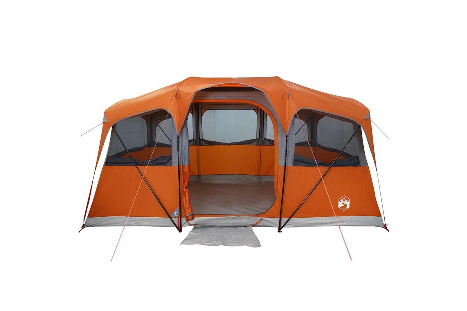 Vidaxl Family Tent With Roof Orange And Orange 435 X 255 X 216 Cm-10