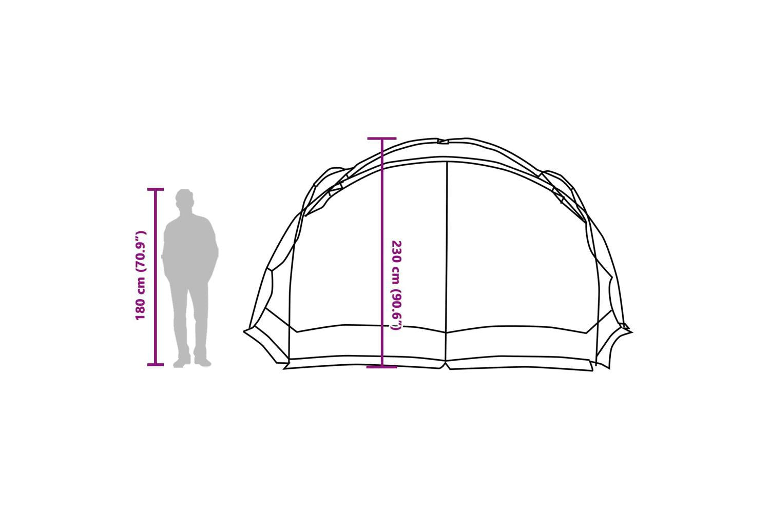 Vidaxl Mosquito Tent With Roof Azure Blue 434 X 434 X 230 Cm-7
