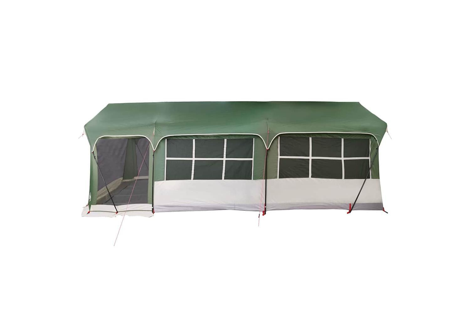 Vidaxl Family Tent Green And White 620 X 322 X 240 Cm Polyester-5