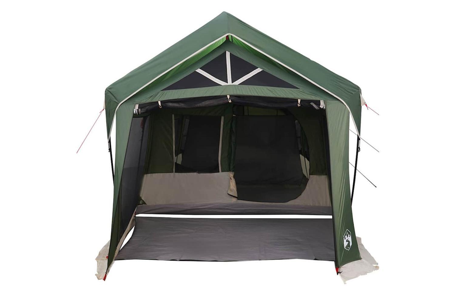 Vidaxl Family Tent Green And White 620 X 322 X 240 Cm Polyester-10