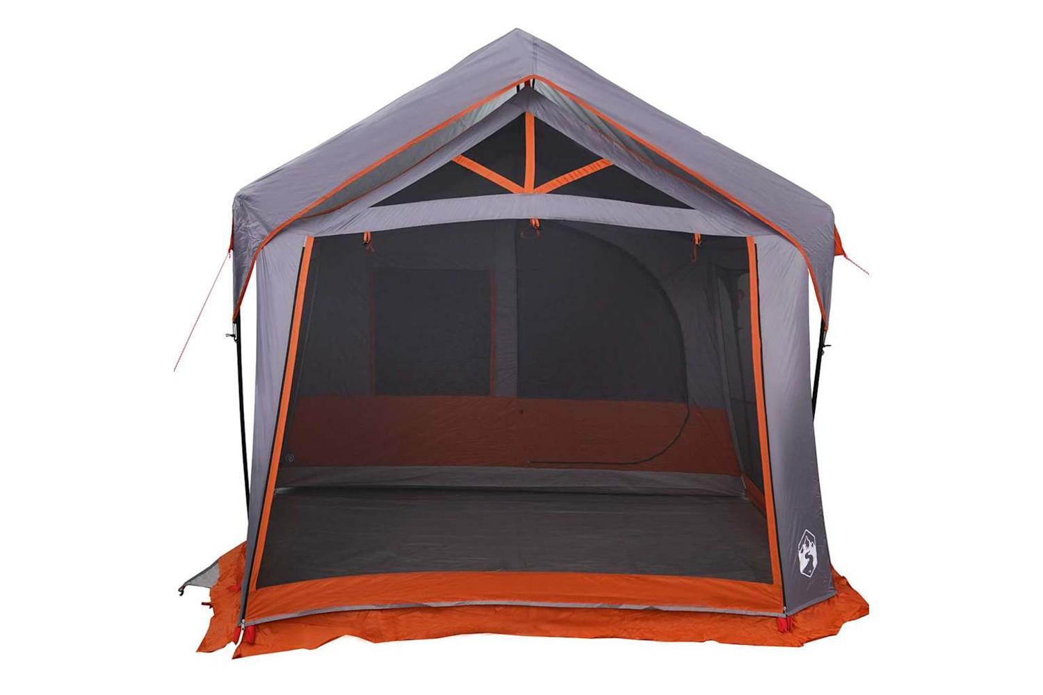 Vidaxl Family Tent Grey And Orange 620 X 322 X 240 Cm Polyester-4