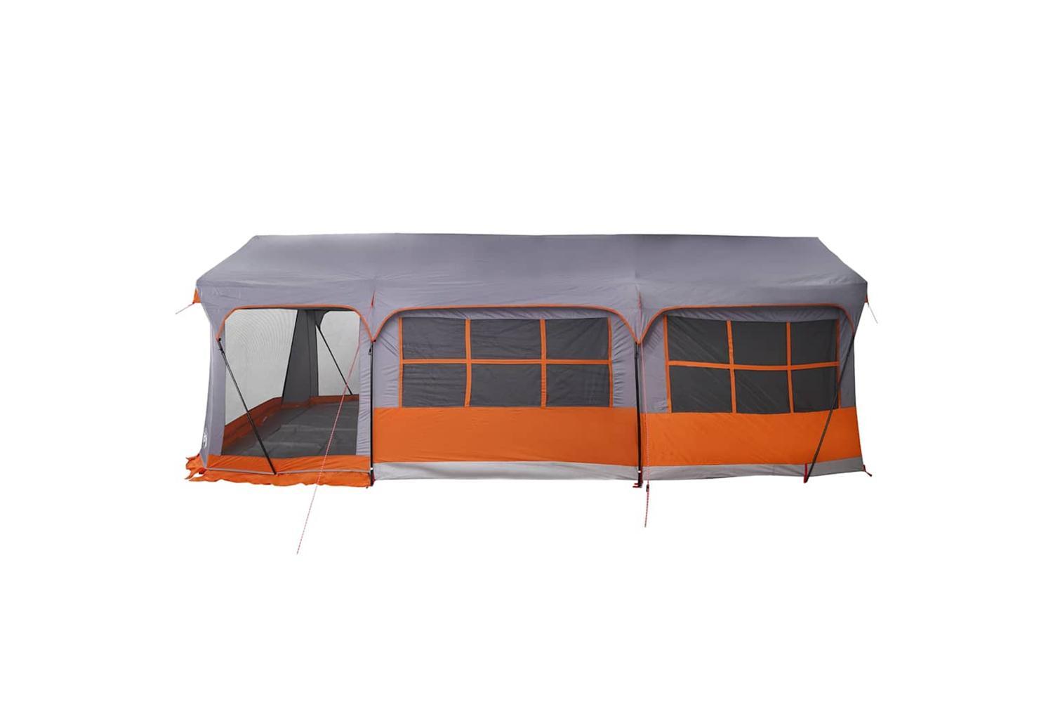 Vidaxl Family Tent Grey And Orange 620 X 322 X 240 Cm Polyester-5