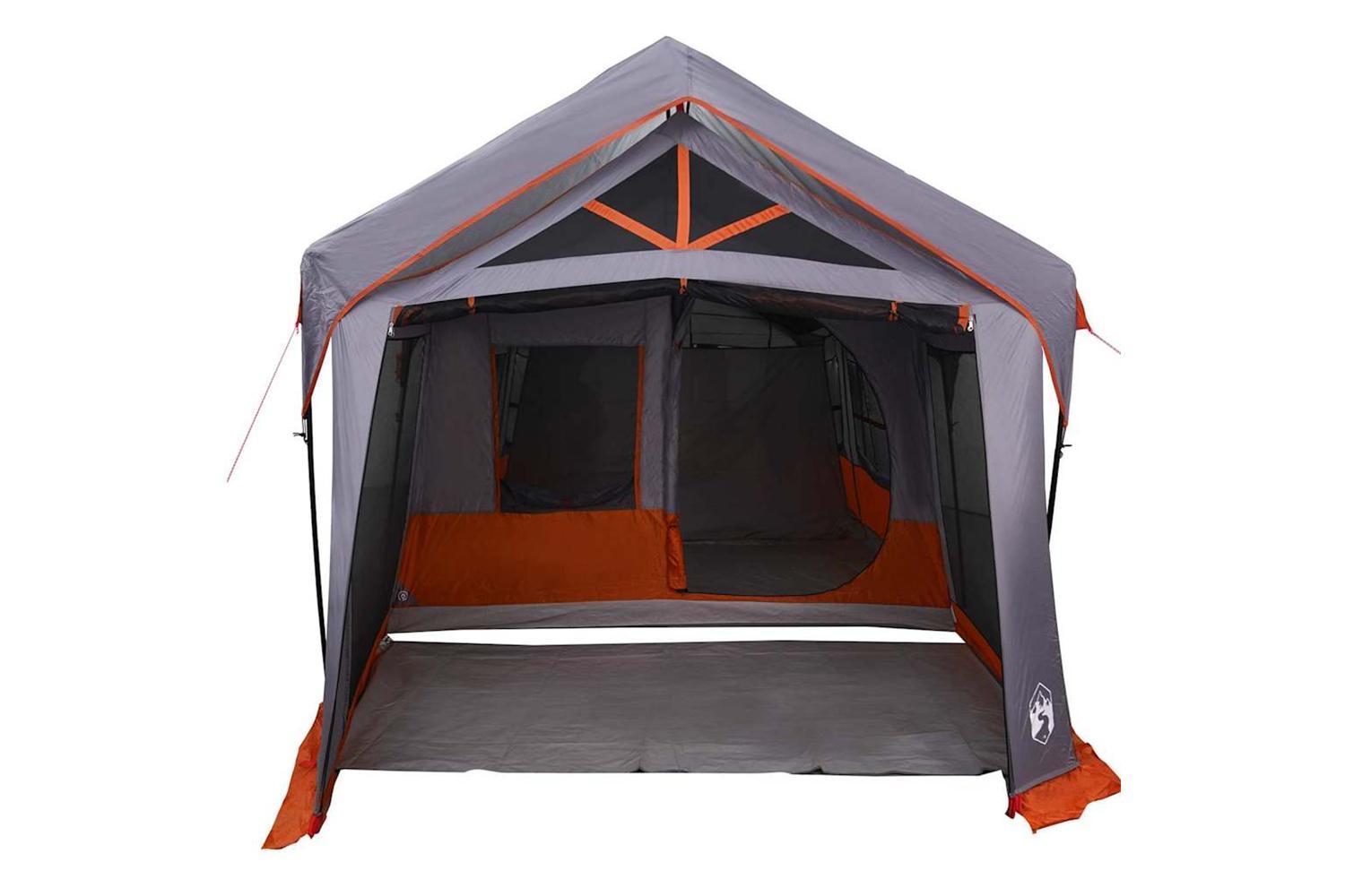 Vidaxl Family Tent Grey And Orange 620 X 322 X 240 Cm Polyester-10