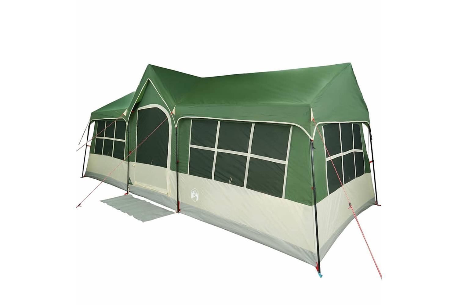 Vidaxl Family Tent With Roof Green And Beige 622 X 295 X 238 Cm-2