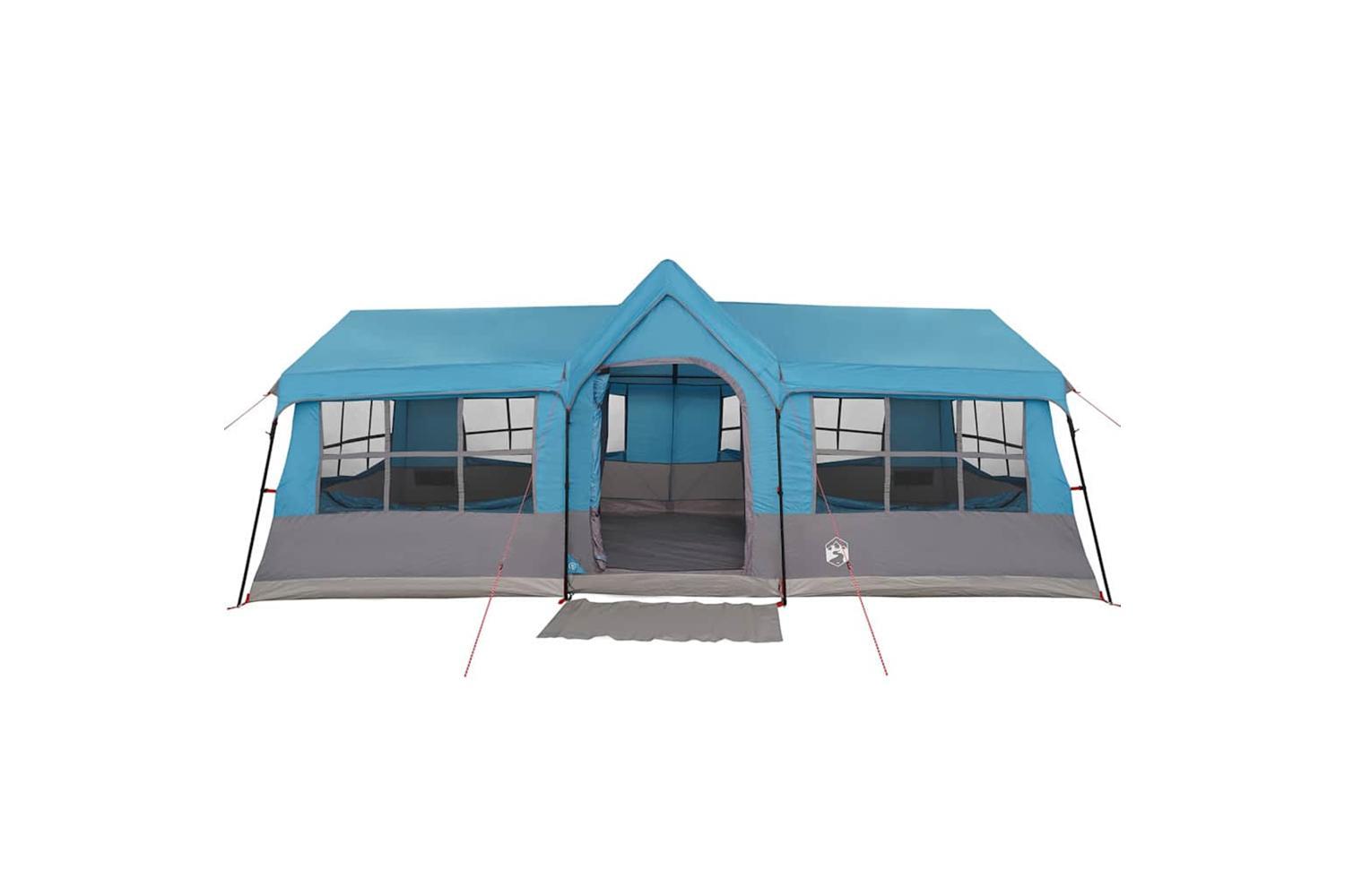 Vidaxl Family Tent With Roof Blue And Grey 622 X 295 X 238 Cm-10