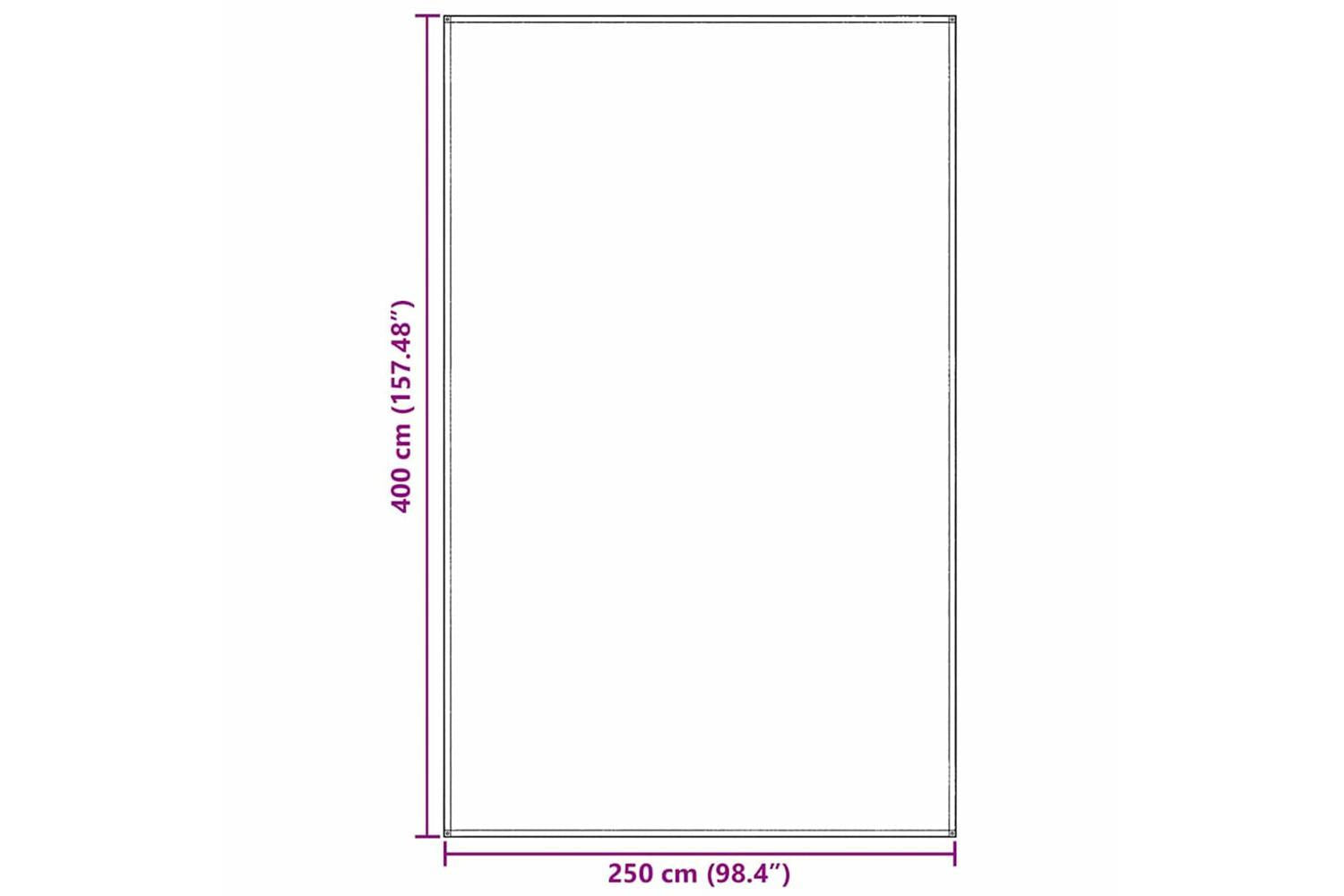 Vidaxl Tent Carpet Folding Blue And Grey 400 X 250 Cm Polyethylene-9
