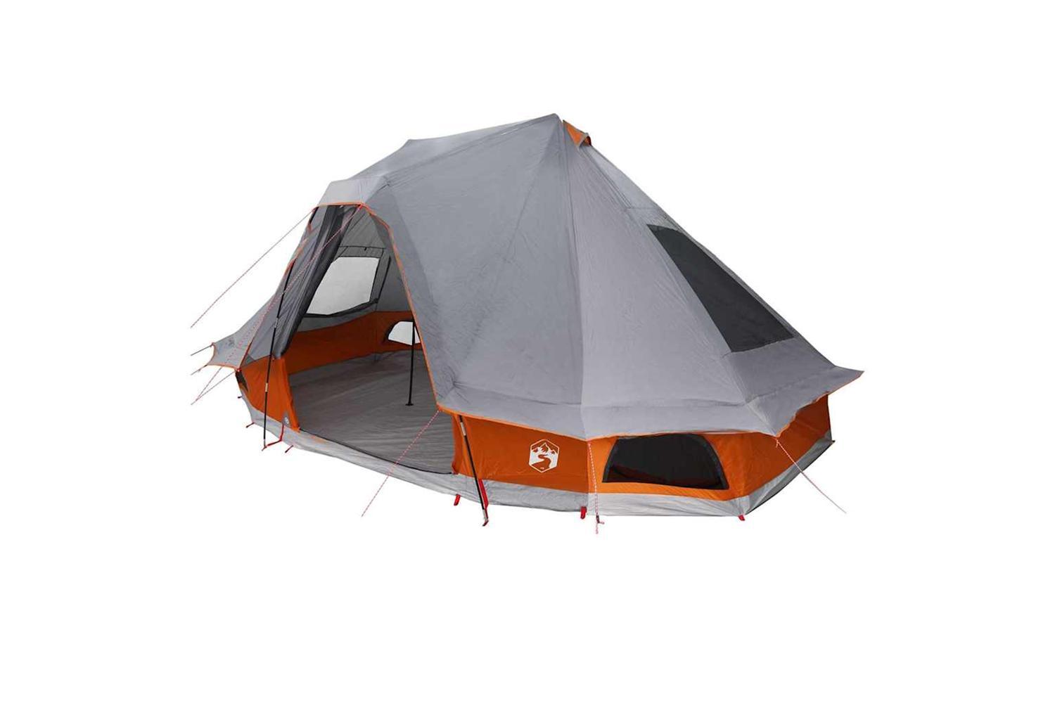 Vidaxl Family Tipi Tent Folding Grey And Orange 466 X 310 X 240 Cm-2