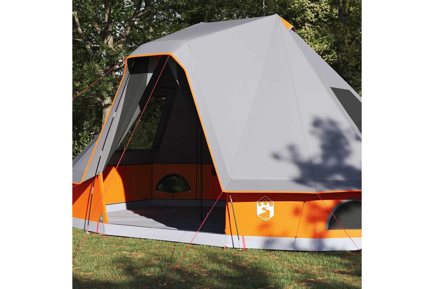 Vidaxl Family Tipi Tent Folding Grey And Orange 466 X 310 X 240 Cm-3