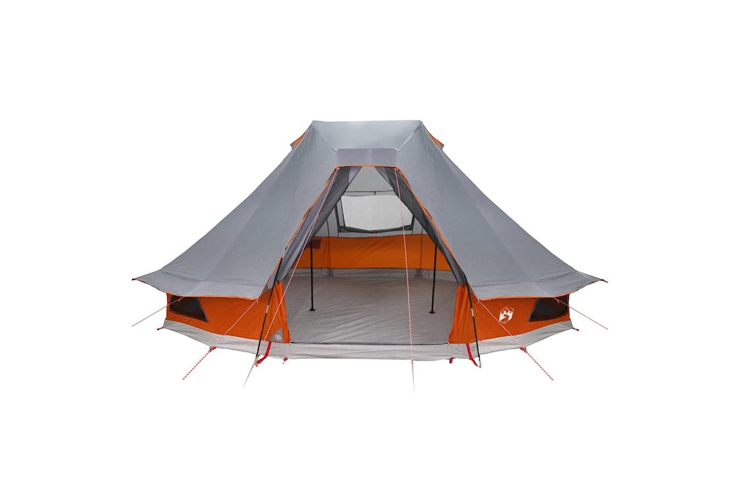 Vidaxl Family Tipi Tent Folding Grey And Orange 466 X 310 X 240 Cm-4