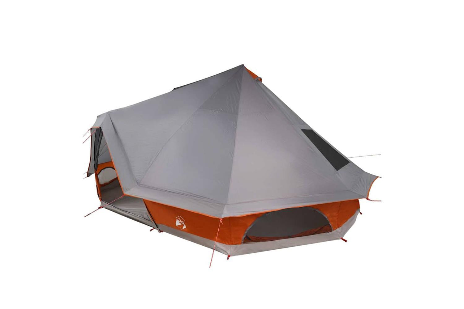 Vidaxl Family Tipi Tent Tipi Grey And Orange 680 X 430 X 270 Cm
