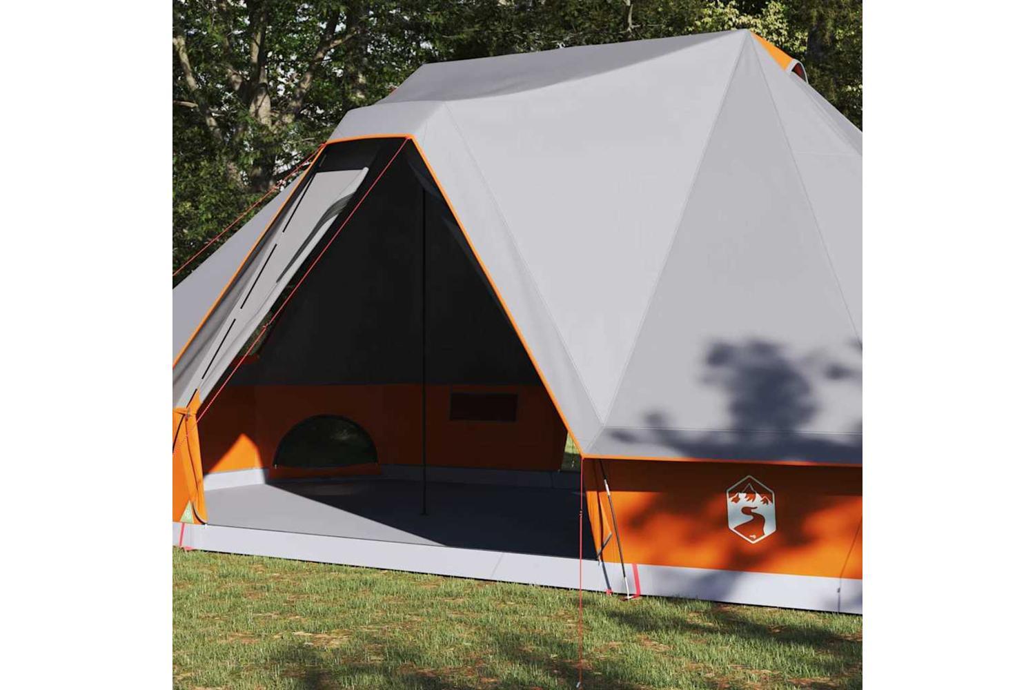 Vidaxl Family Tipi Tent Tipi Grey And Orange 680 X 430 X 270 Cm-3