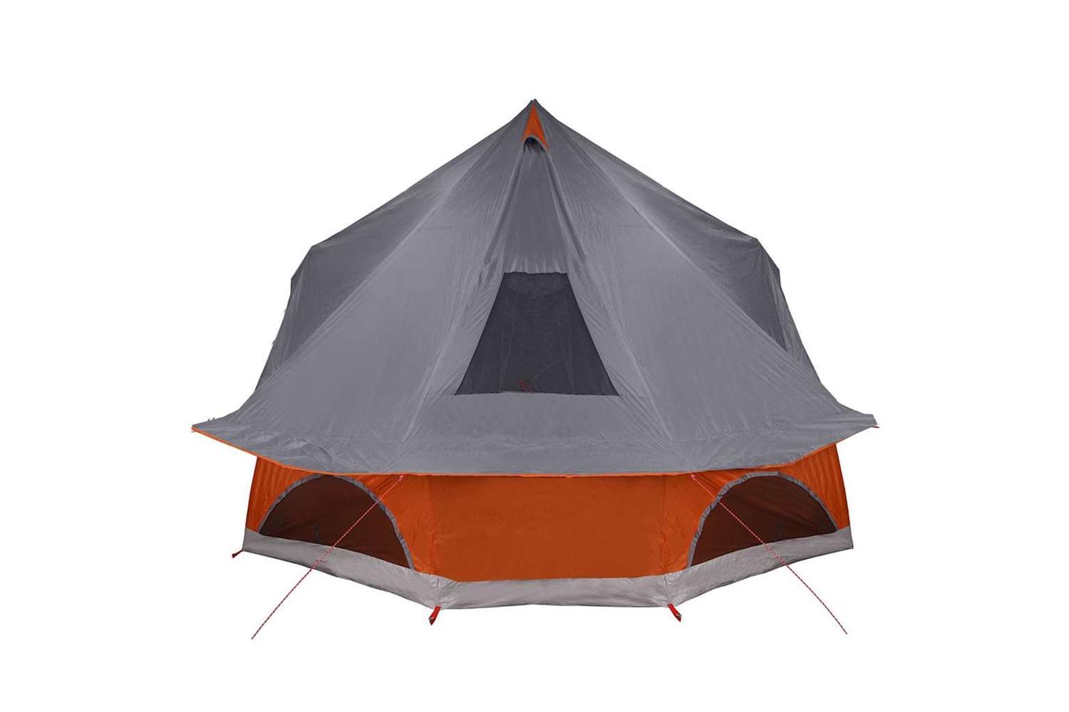 Vidaxl Family Tipi Tent Tipi Grey And Orange 680 X 430 X 270 Cm-5