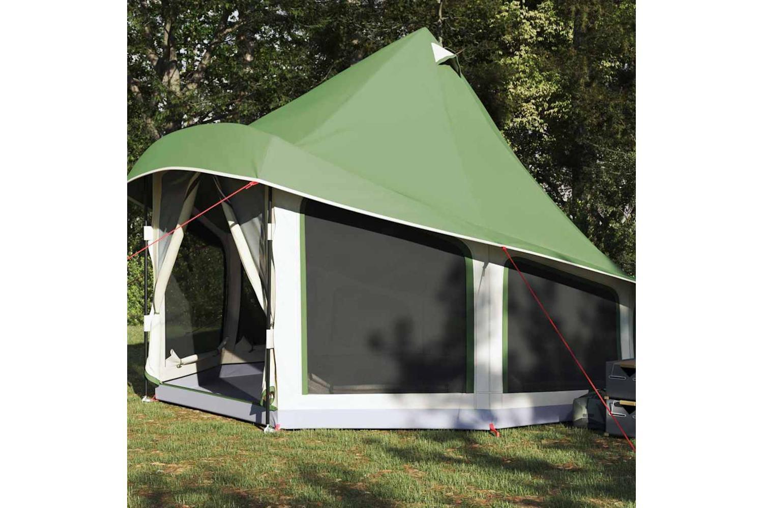 Vidaxl Family Tipi Tent Folding With Roof Green 404 X 370 X 270 Cm-3