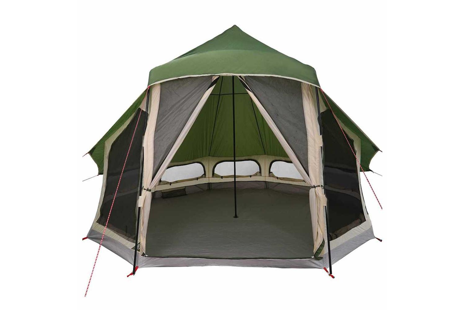 Vidaxl Family Tipi Tent Folding With Roof Green 404 X 370 X 270 Cm-4