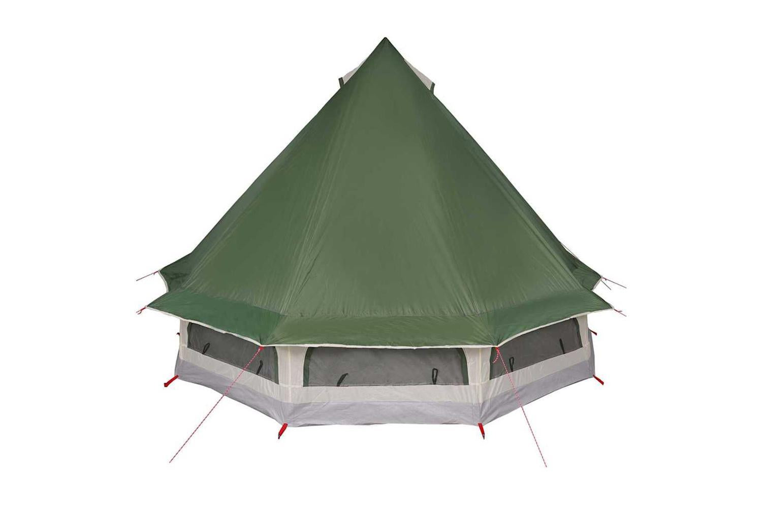 Vidaxl Family Tipi Tent Folding With Roof Green 404 X 370 X 270 Cm-6