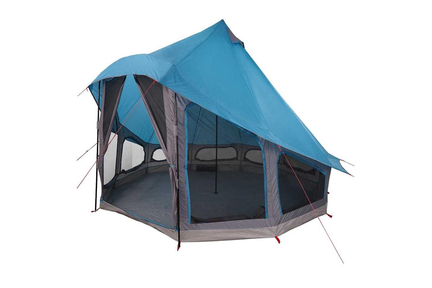 Vidaxl Family Tipi Tent Folding With Roof Blue 404 X 370 X 270 Cm-2