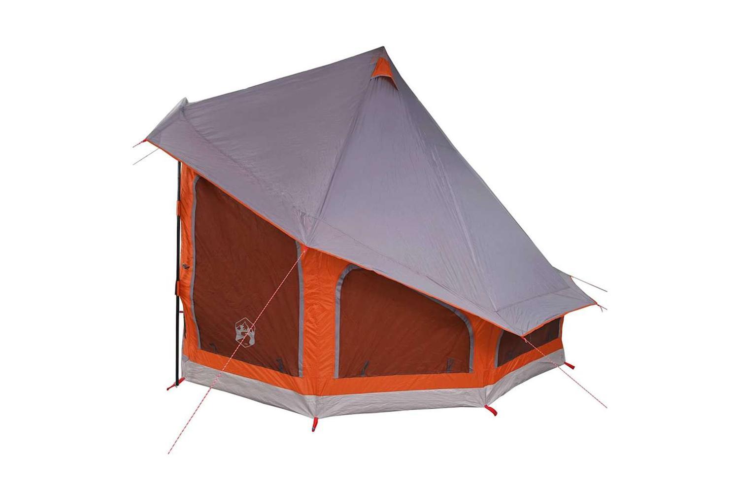 Vidaxl Family Tipi Tent Folding Grey And Orange 404 X 370 X 270 Cm-5