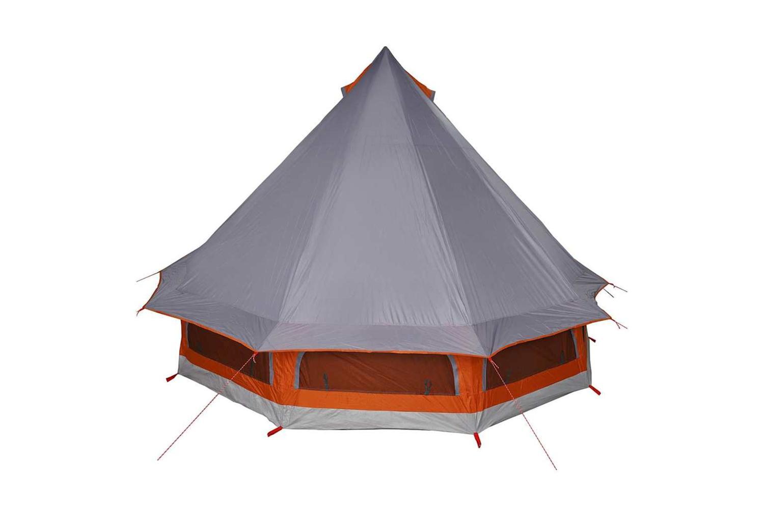 Vidaxl Family Tipi Tent Folding Grey And Orange 404 X 370 X 270 Cm-6