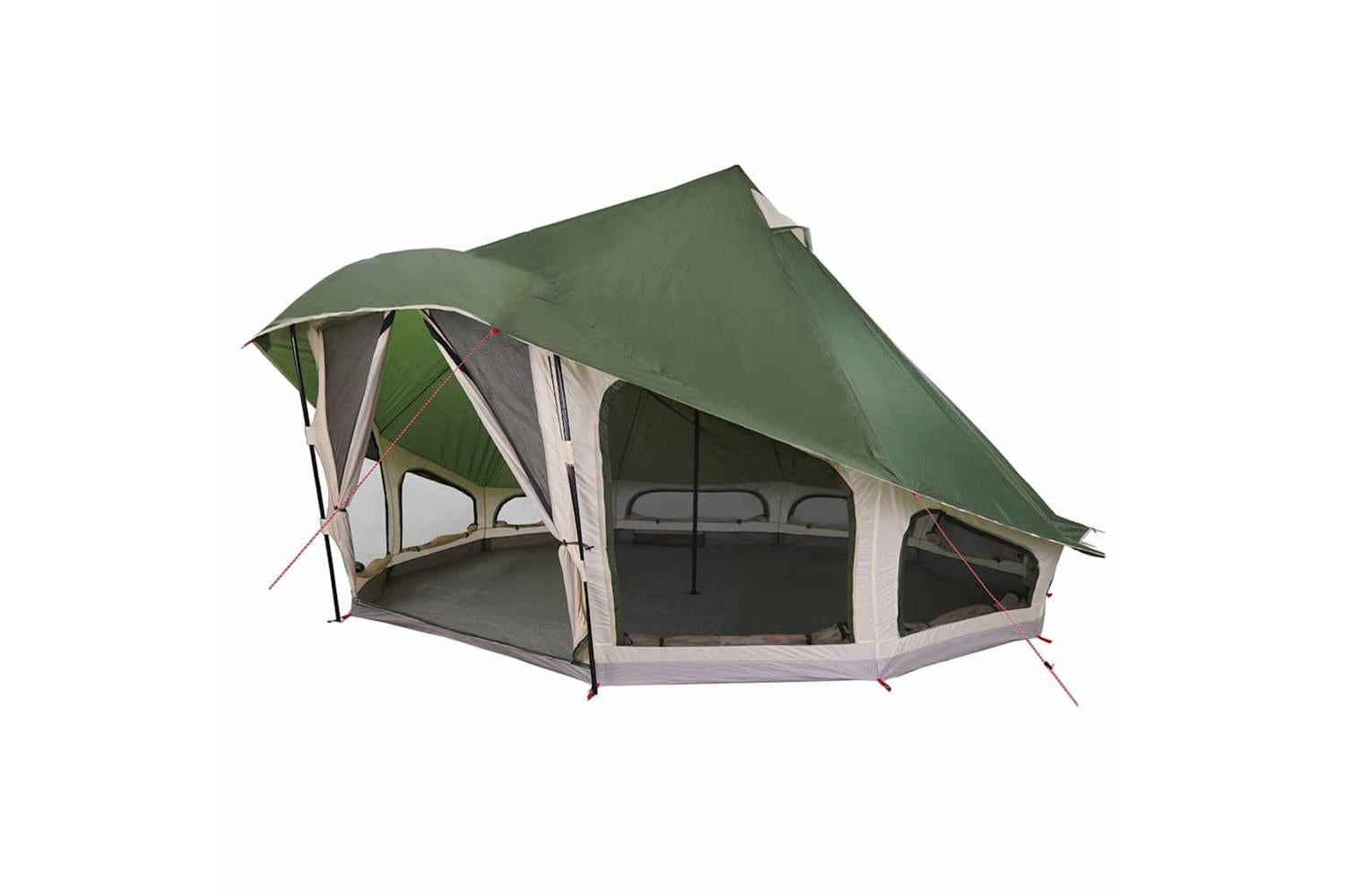Vidaxl Family Tipi Tent Folding With Roof Green 508 X 470 X 300 Cm-2