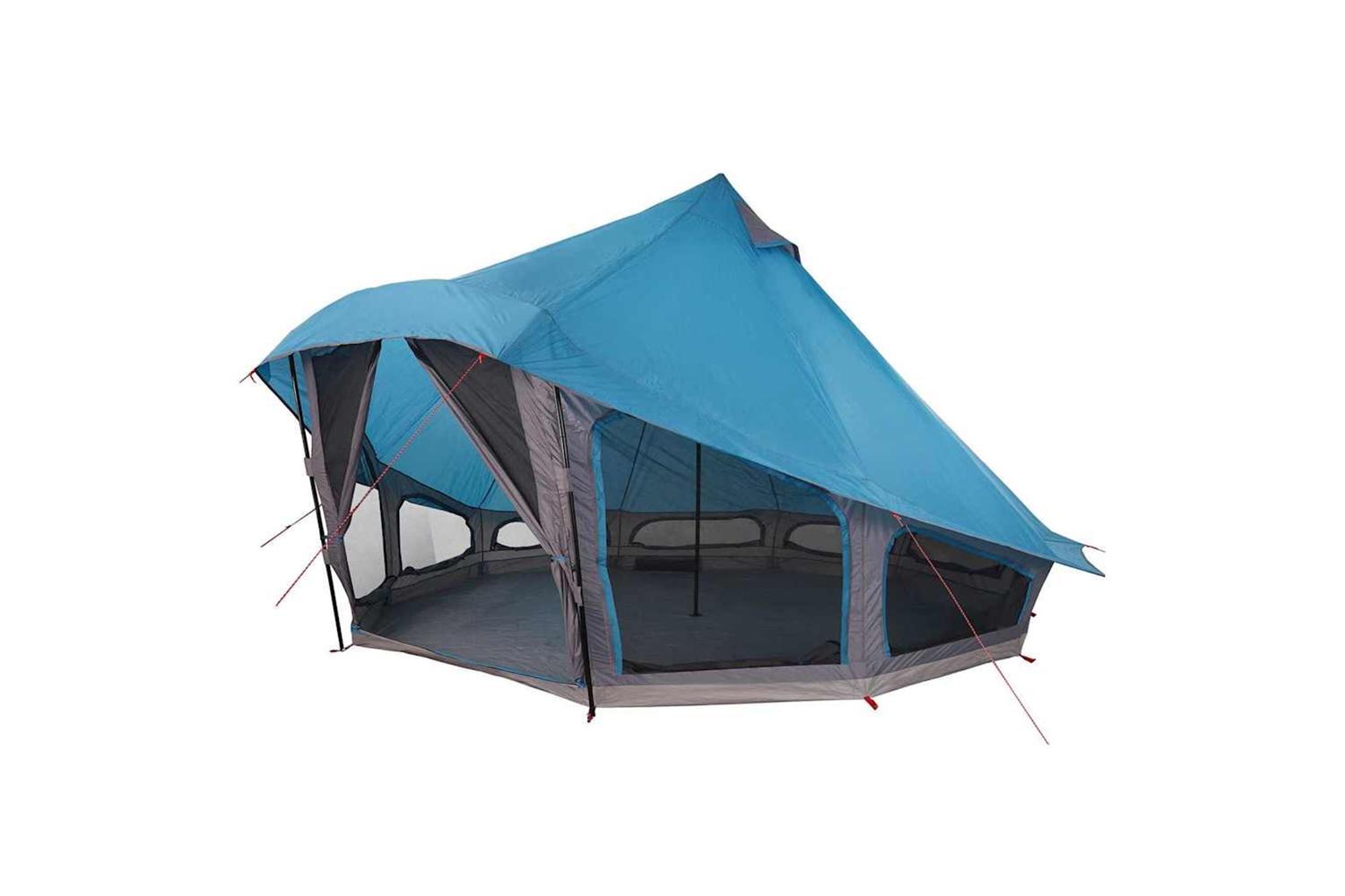Vidaxl Family Tipi Tent Folding Blue And Grey 508 X 470 X 300 Cm-2