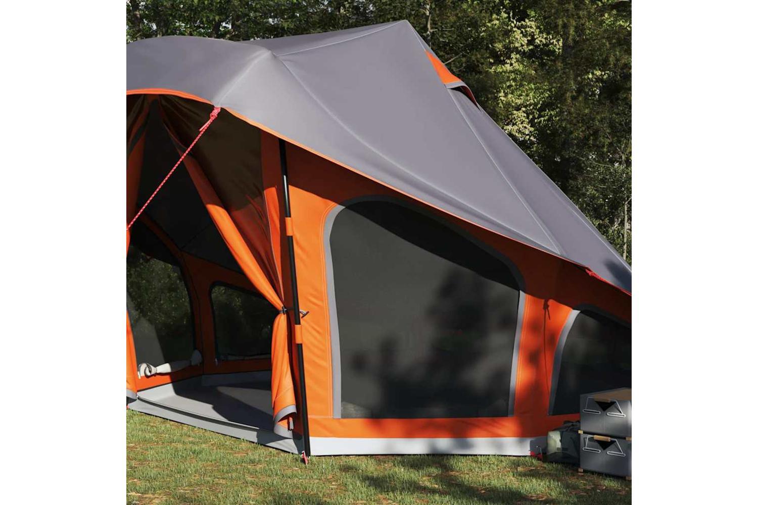 Vidaxl Family Tipi Tent Folding Grey And Orange 508 X 470 X 300 Cm-3