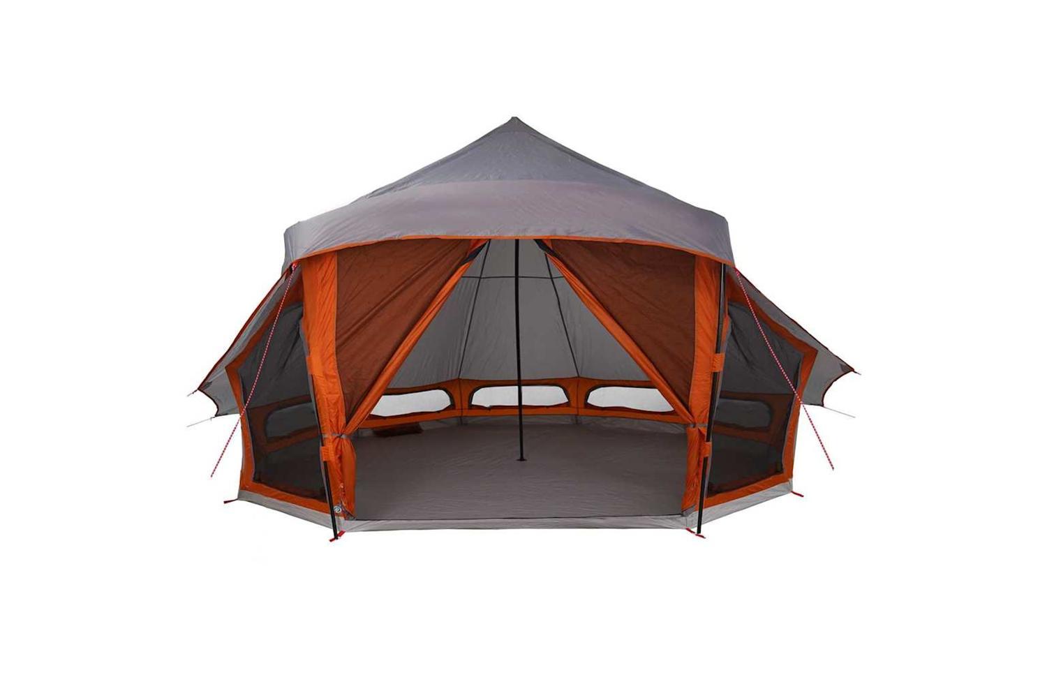 Vidaxl Family Tipi Tent Folding Grey And Orange 508 X 470 X 300 Cm-4