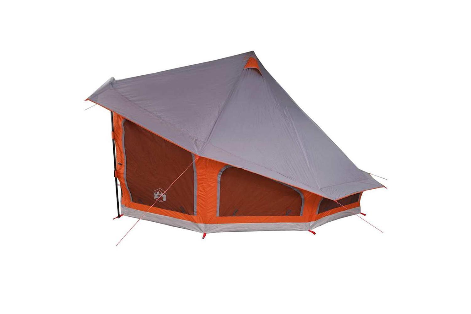 Vidaxl Family Tipi Tent Folding Grey And Orange 508 X 470 X 300 Cm-5