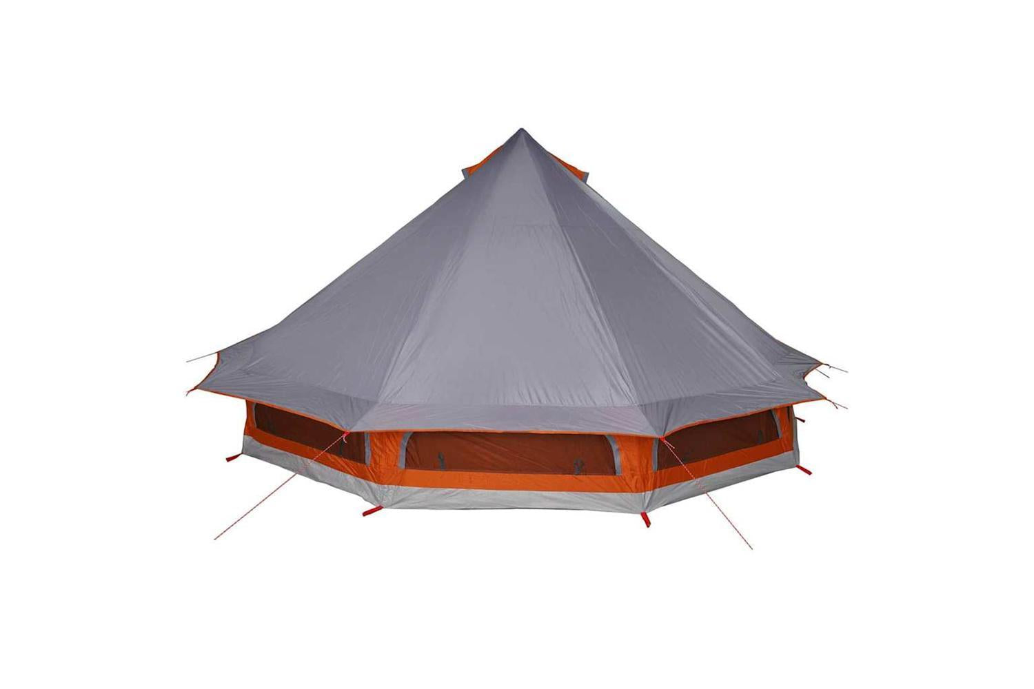 Vidaxl Family Tipi Tent Folding Grey And Orange 508 X 470 X 300 Cm-6