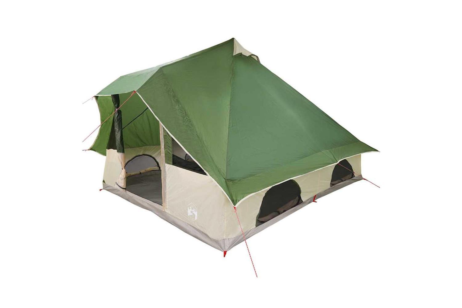 Vidaxl Tipi Tent With Roof Green 358 X 296 X 258 Cm Taffeta-2