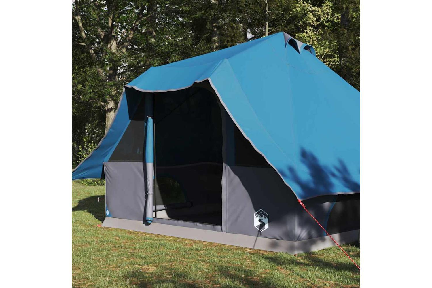 Vidaxl Tipi Tent With Roof Blue 358 X 296 X 258 Cm Taffeta-3