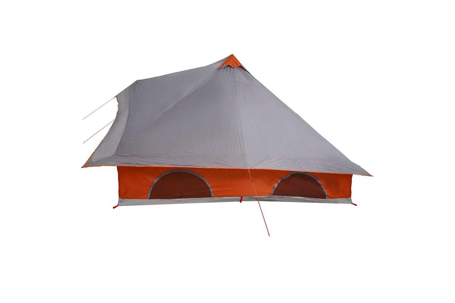 Vidaxl Tipi Tent With Roof Grey And Orange 358 X 296 X 258 Cm Taffeta-5
