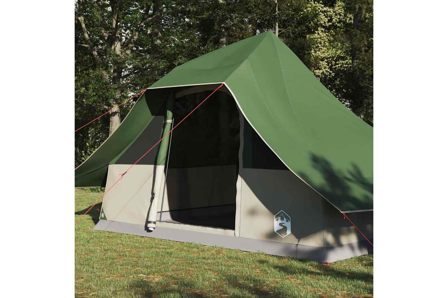 Vidaxl Tipi Tent With Roof Green 364 X 281 X 257 Cm Taffeta-3