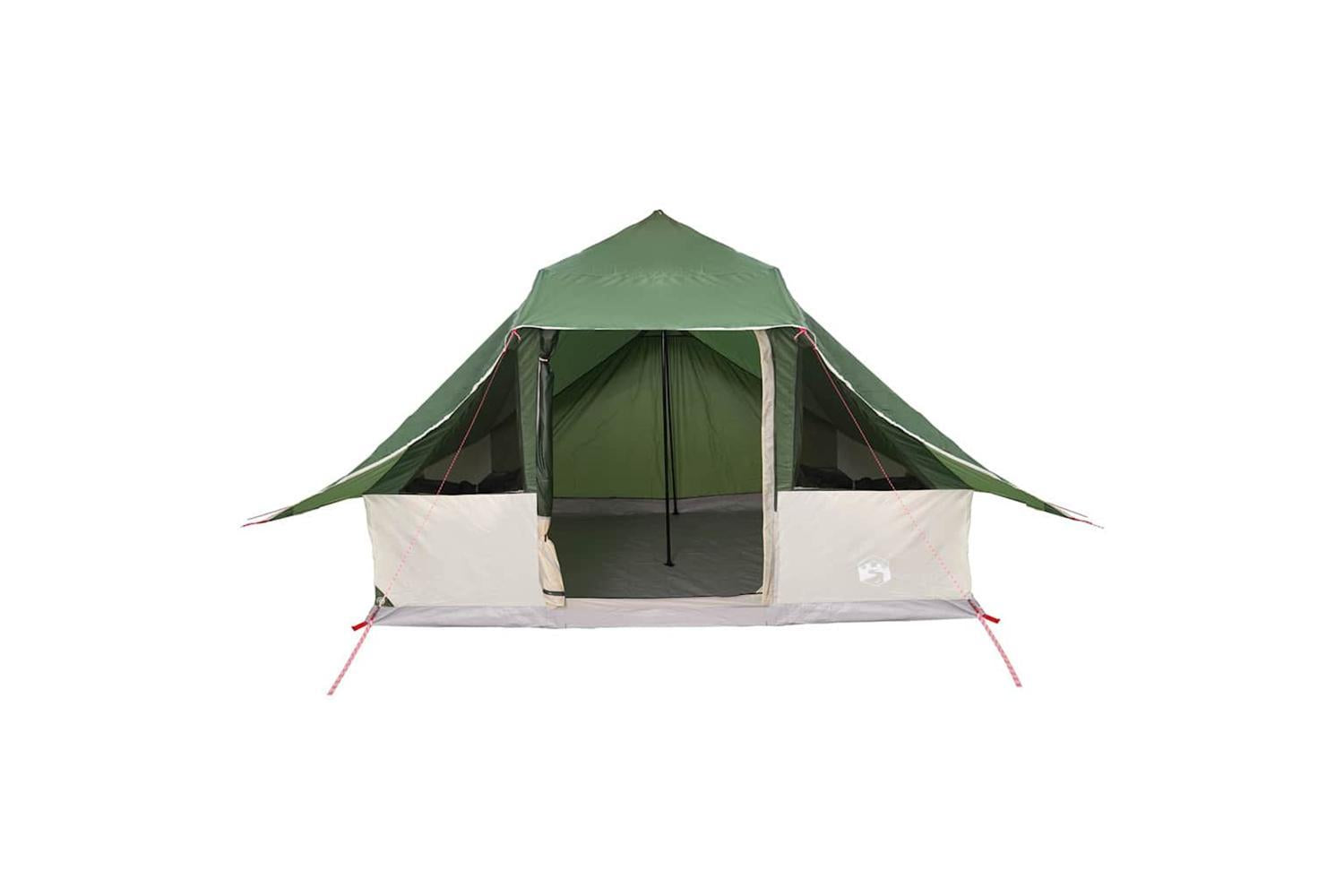Vidaxl Tipi Tent With Roof Green 364 X 281 X 257 Cm Taffeta-4
