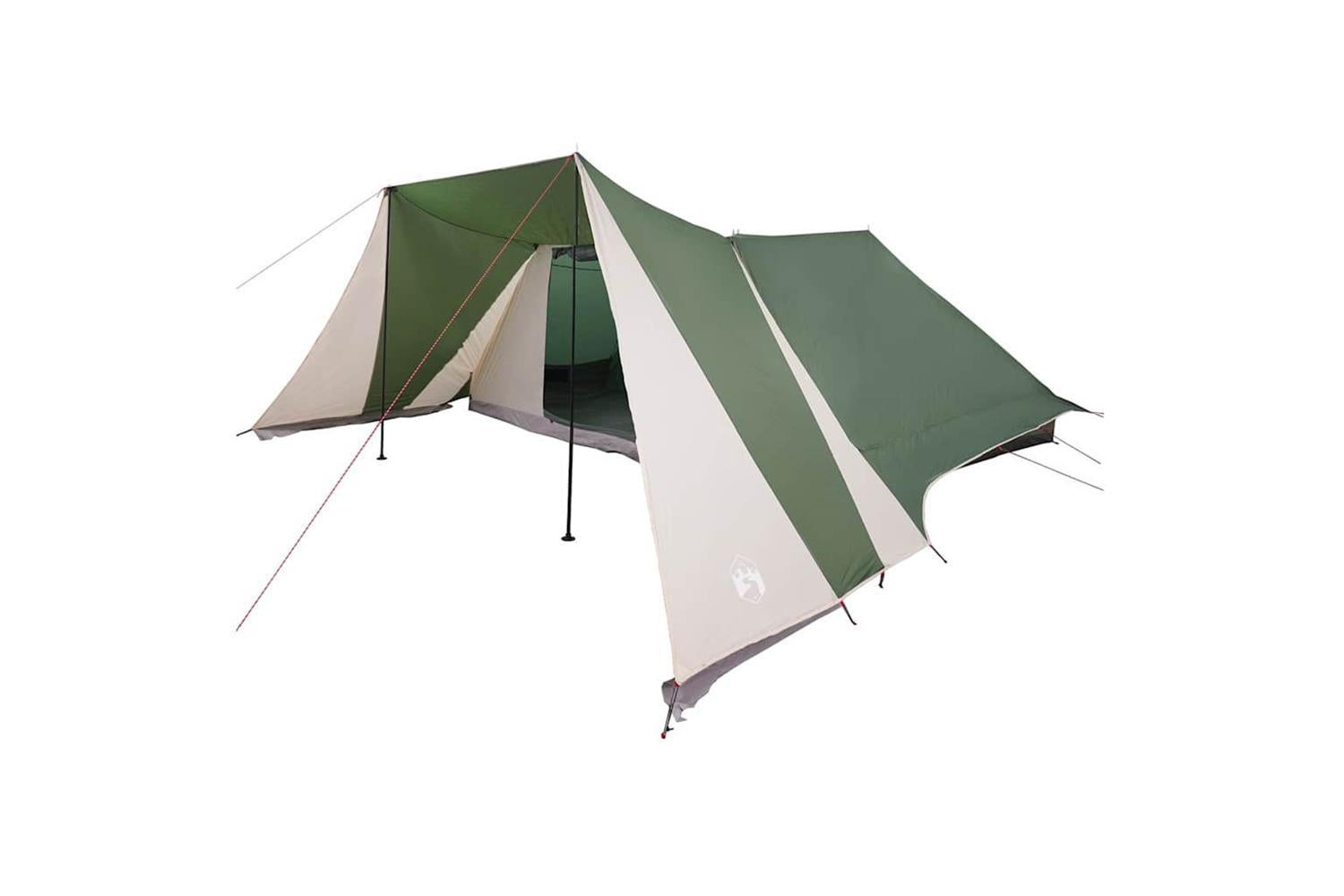 Vidaxl Family Tent Folding Manual Green And Beige 660 X 456 X 200 Cm-2