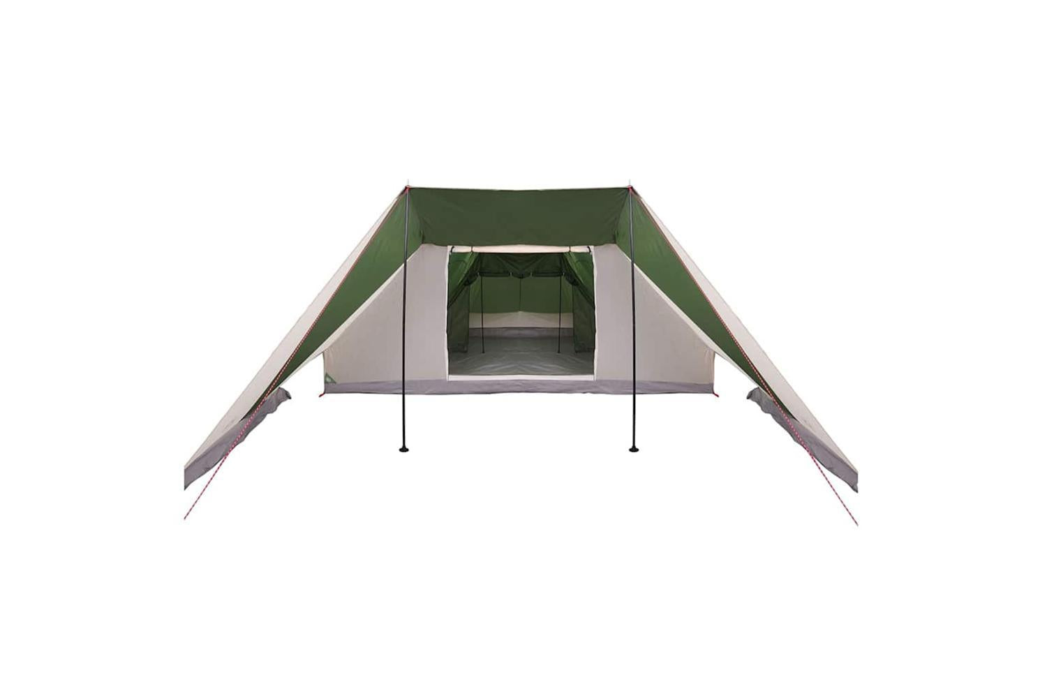 Vidaxl Family Tent Folding Manual Green And Beige 660 X 456 X 200 Cm-4