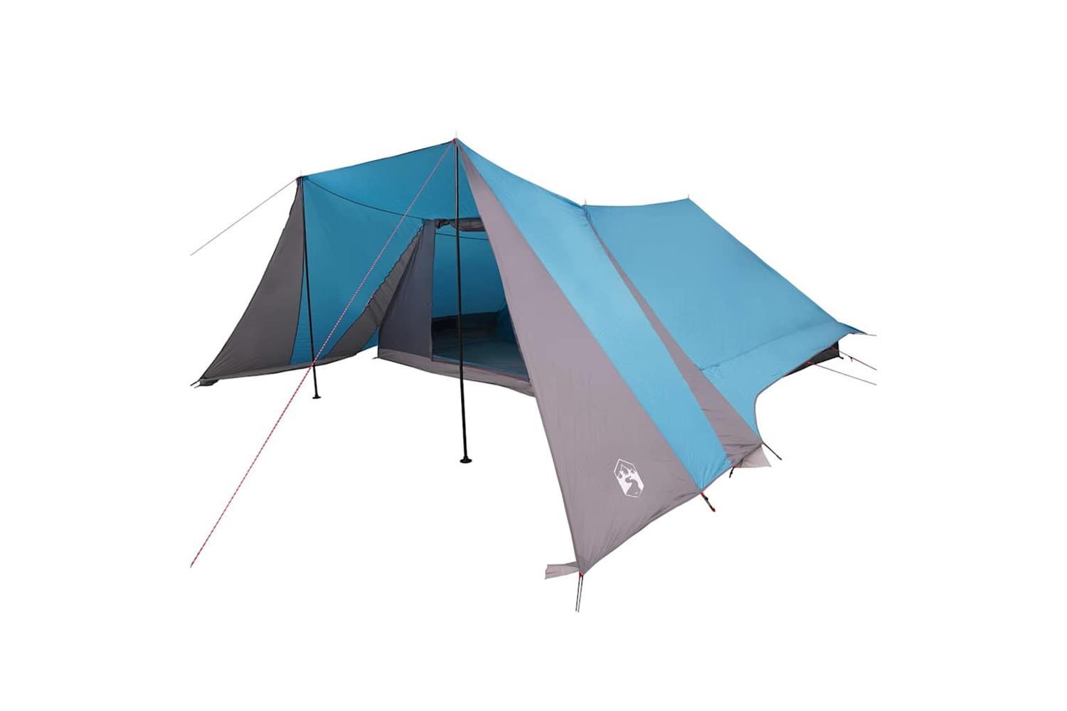 Vidaxl Family Tent Folding With Roof Blue And Grey 660 X 456 X 200 Cm-2